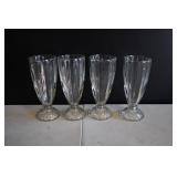 Set of 4 Glass Soda Fountain Glasses