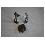 Vintage Pewter Soldiers & Junior G Man Badge