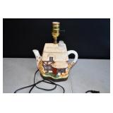 Vtg Ceramic Teapot Made Lamp