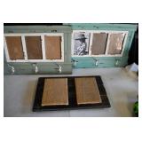 Pair of Wall Frames w/ Hooks & Decor Art