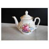 Vtg Japanese Ceramic Floral Teapot