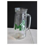 Vtg Marshall Bisons Tankard Glass Mug