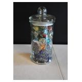 Jar Full of Glass Marbles & Stones