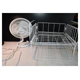 Desk Fan & 2 Under Cabinet Shelves