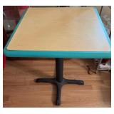 Square Table w/ Turquoise Edge
