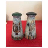 Lyre & Wheat Ceramic Salt & Pepper Shakers