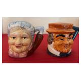 Vtg Ceramic Toby-Style Character S&P Shakers