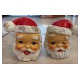 1950s-60s Japan Ceramic Santa S&P Shakers