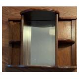 Vintage Wooden Wall-Mounted Curio Display Shelf