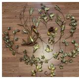 Vintage Mid-Century Gold-Toned Metal Wall Art Set