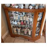 Wood Display Cabinet w/ Glass Doors