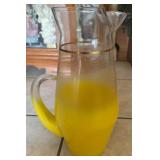 West Virginia Glass Blendo Yellow Ombre Pitcher