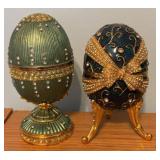 Jeweled Decorative Egg Boxes