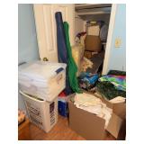 Large Assortment of Fabric, Linens, and Craft