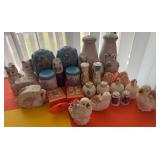 Vtg Cutesy Porcelain Salt & Pepper Shakers