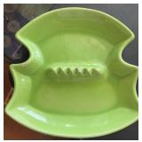 California Pottery Green Ceramic Ashtray