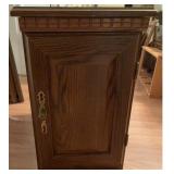 Wood Cabinet Site Table w/Magazine Holder