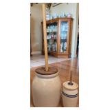 Stoneware Butter Churns w/Dashers