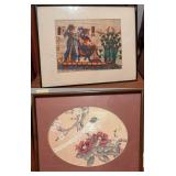 Framed Egyptian Papyrus Art w/ Mat