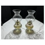 Oil Lamps with Brass Fittings