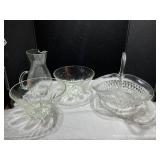 Crystal Bowl, Pitcher, and Basket