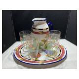 "Just Ripe" Pitcher, Platter, Glasses