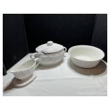 White Ceramic Serving Pieces Set