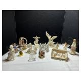 Angel and Birth of Christ Figurines