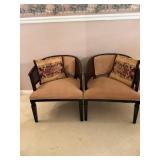 Mahogany Barrel Back Chairs