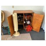 Cabinet With Light and Power Cords