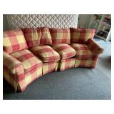 2-Piece Sectional Sofa with Plaid Design