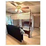 Kincaid Walnut King 4-Poster Bed