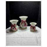 Three Formatties Laced Vases