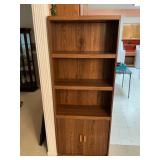 Wood Shelf Unit with Cabinet
