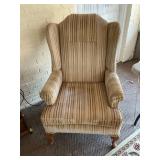 Upholstered Armchair With Wooden Legs