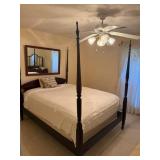 Mahogany 4-Poster Full Bed Frame