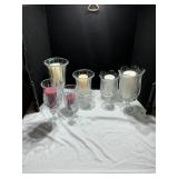 3 Crystal Candle Holders