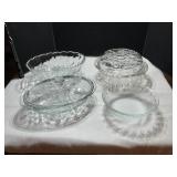 Glass Footed and Serving Bowls
