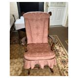 Upholstered Cushioned Rocking Chair