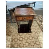 Bamboo Tylee Side Table With Drawer