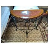 Decorative Wall Table With Metal Base
