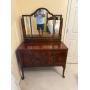 Burl Walnut Dresser with Mirror