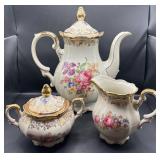 Bavaria Floral Tea Set with Gold Accents