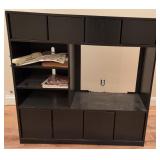 Black Wood Storage Cabinet
