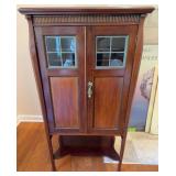 Antique Wood Music Cabinet