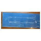 Framed Chesapeake Bay Bridge Blueprint Print