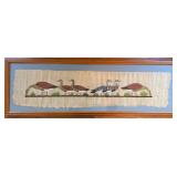 Framed Hand-Painted Papyrus w/ Birds