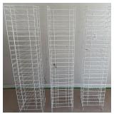 3 Tall White Metal Wire Storage Racks