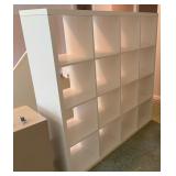 White 16-Cube Shelving Unit