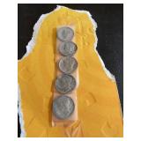 5 WW2 Era Mercury Dimes (90% silver)